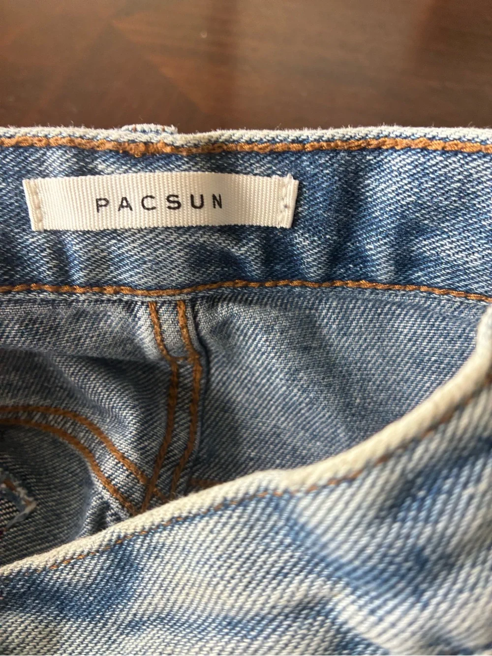 PACSUN women’s 24 distressed jeans & shorts Lot of 3 pairs Denim Light Wash